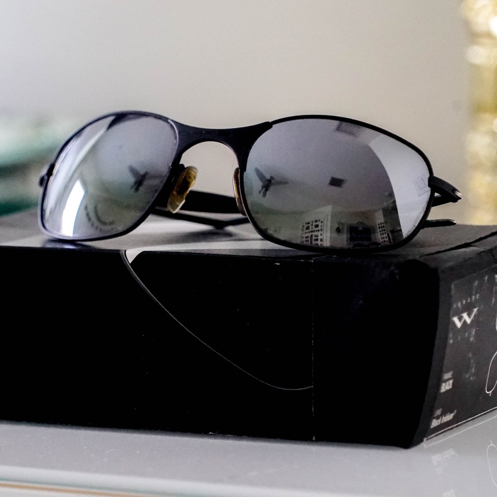 OAKLEY Titanium Polarized Black Iridium Sunglasses